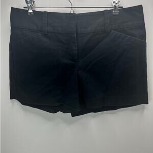 Ann Taylor Factory Classic Mid Rise 4.25" Chino Shorts Black Women 6